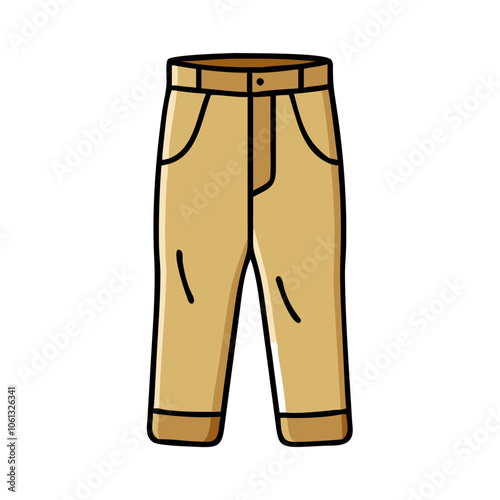 chinos  vector icon, dress icon, vector clothing icon - simple vector illustration of a chinos , in a simple and clean style, for business and fashion graphics. clothing flat illustration.