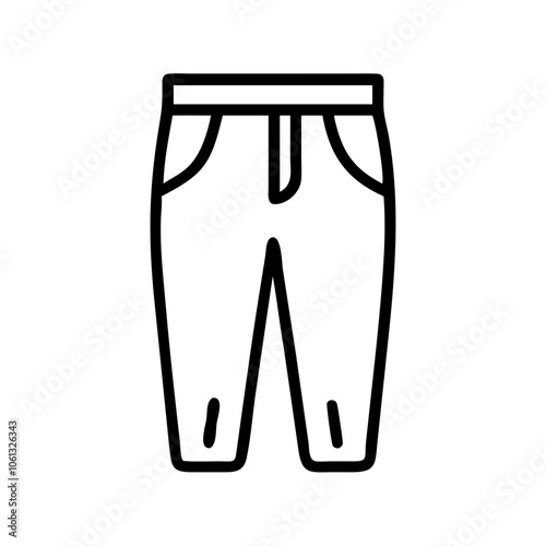 chinos  vector icon, dress icon, vector clothing icon - simple vector illustration of a chinos , in a simple and clean style, for business and fashion graphics. clothing flat illustration.
