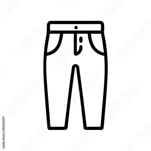 chinos  vector icon, dress icon, vector clothing icon - simple vector illustration of a chinos , in a simple and clean style, for business and fashion graphics. clothing flat illustration.