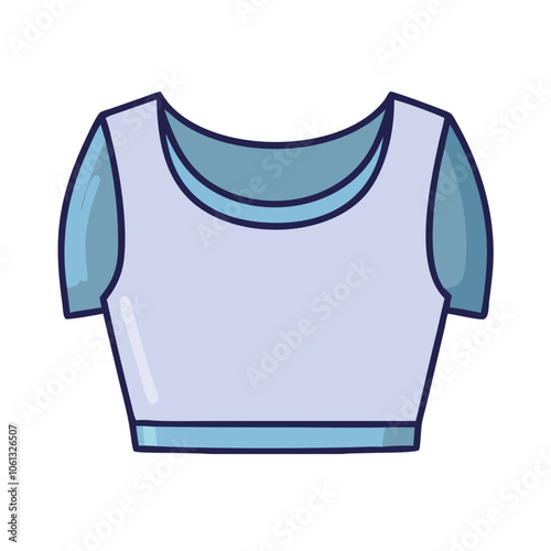 crop top  vector icon, dress icon, vector clothing icon - simple vector illustration of a crop top , in a simple and clean style, for business and fashion graphics. clothing flat illustration.