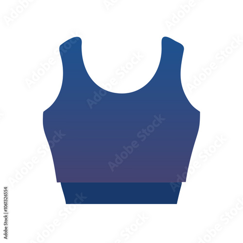 crop top  vector icon, dress icon, vector clothing icon - simple vector illustration of a crop top , in a simple and clean style, for business and fashion graphics. clothing flat illustration.