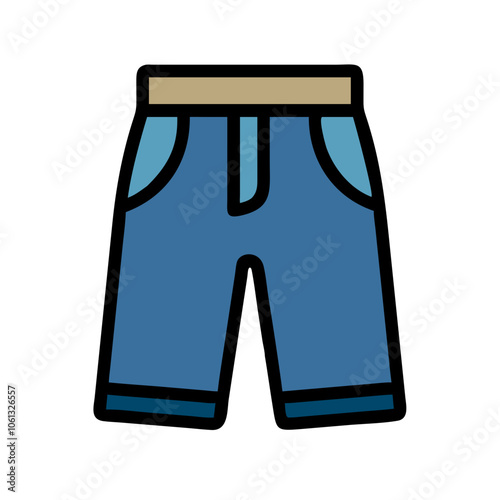 culottes  vector icon, dress icon, vector clothing icon - simple vector illustration of a culottes , in a simple and clean style, for business and fashion graphics. clothing flat illustration.