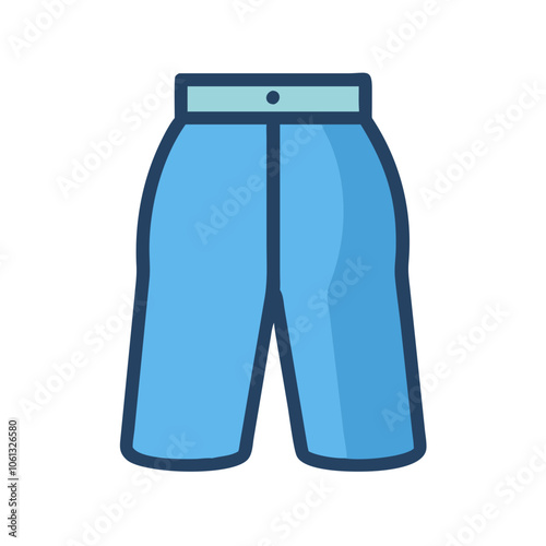 culottes  vector icon, dress icon, vector clothing icon - simple vector illustration of a culottes , in a simple and clean style, for business and fashion graphics. clothing flat illustration.
