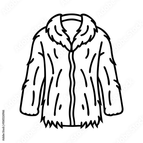 faux fur coat  vector, faux fur coat  illustration