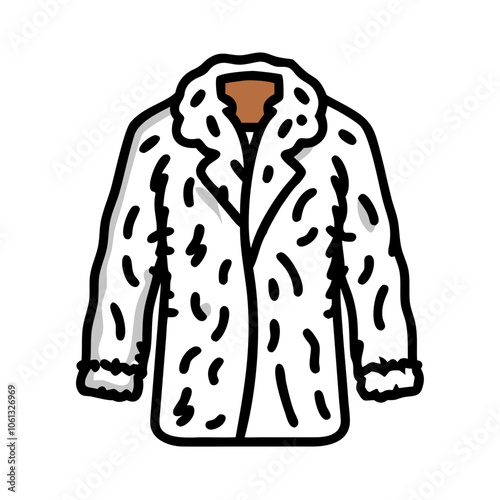 faux fur coat  vector, faux fur coat  illustration