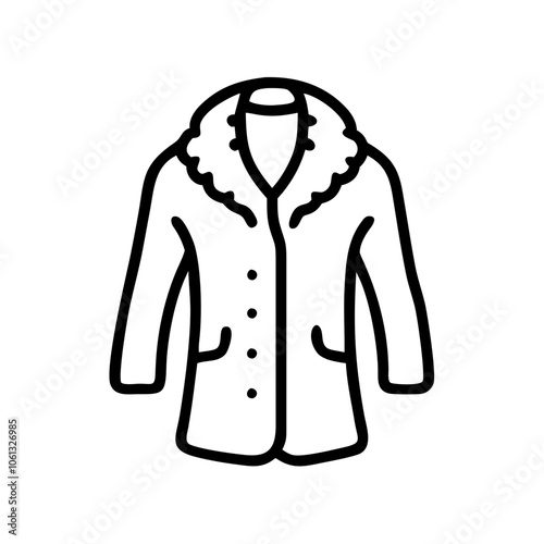 faux fur coat  vector, faux fur coat  illustration
