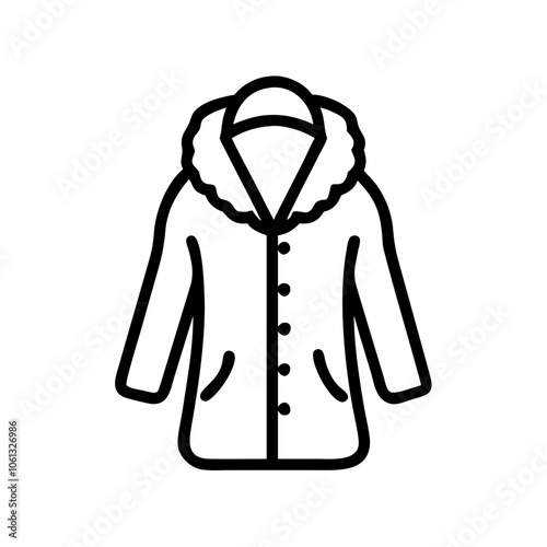 faux fur coat  vector, faux fur coat  illustration
