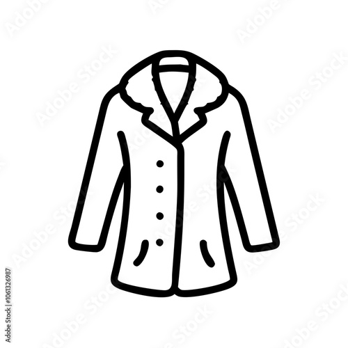 faux fur coat  vector, faux fur coat  illustration