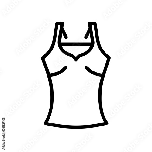 halter top  vector icon, dress icon, vector clothing icon - simple vector illustration of a halter top , in a simple and clean style, for business and fashion graphics. clothing flat illustration.