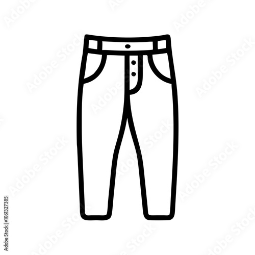 jeans  vector icon, dress icon, vector clothing icon - simple vector illustration of a jeans , in a simple and clean style, for business and fashion graphics. clothing flat illustration.