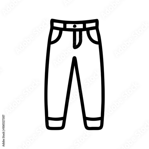 jeans  vector icon, dress icon, vector clothing icon - simple vector illustration of a jeans , in a simple and clean style, for business and fashion graphics. clothing flat illustration.