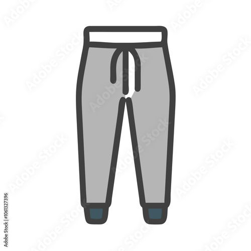 joggers  vector icon, dress icon, vector clothing icon - simple vector illustration of a joggers , in a simple and clean style, for business and fashion graphics. clothing flat illustration.