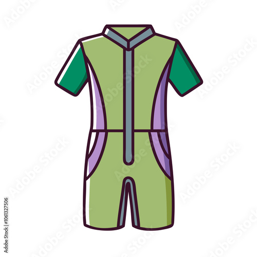 jumpsuit  vector icon, dress icon, vector clothing icon - simple vector illustration of a jumpsuit , in a simple and clean style, for business and fashion graphics. clothing flat illustration.