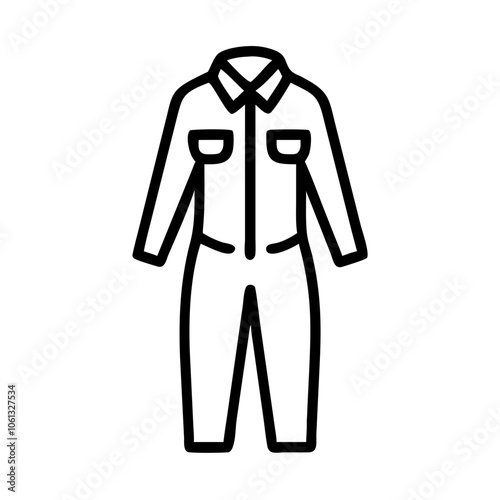 jumpsuit  vector icon, dress icon, vector clothing icon - simple vector illustration of a jumpsuit , in a simple and clean style, for business and fashion graphics. clothing flat illustration.