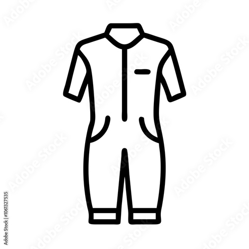 jumpsuit  vector icon, dress icon, vector clothing icon - simple vector illustration of a jumpsuit , in a simple and clean style, for business and fashion graphics. clothing flat illustration.