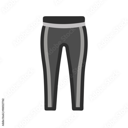 leggings  vector icon, dress icon, vector clothing icon - simple vector illustration of a leggings , in a simple and clean style, for business and fashion graphics. clothing flat illustration.