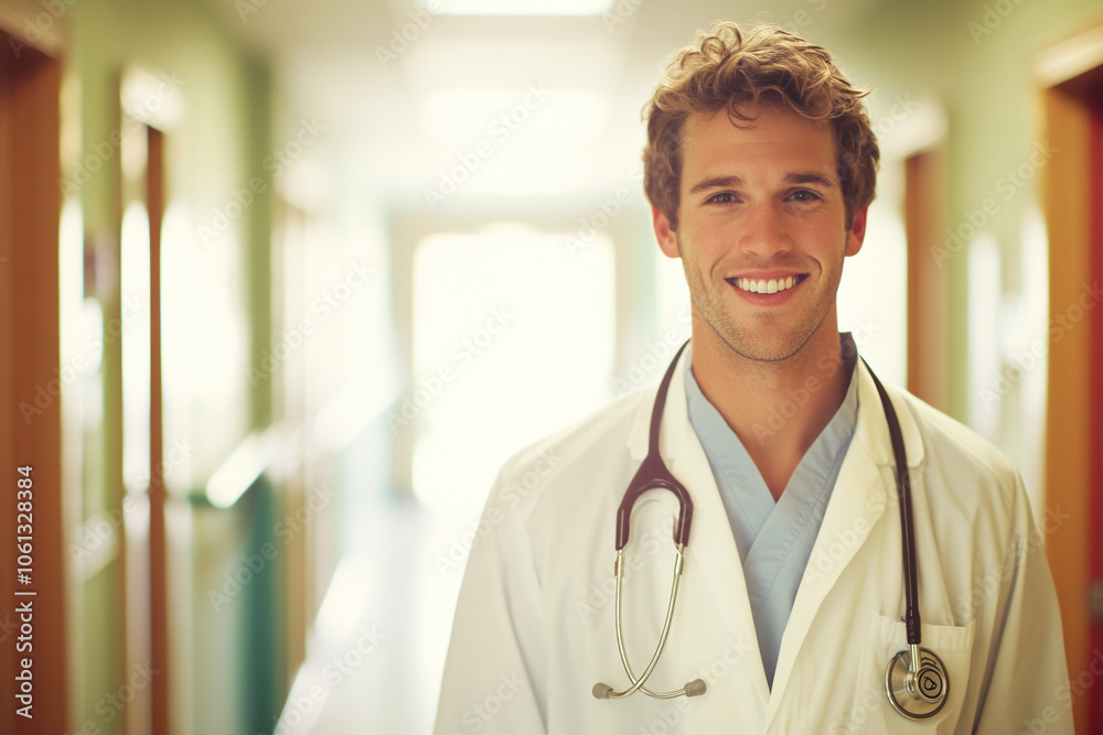 portrait of a doctor in hospital portrait of a doctor in hospital