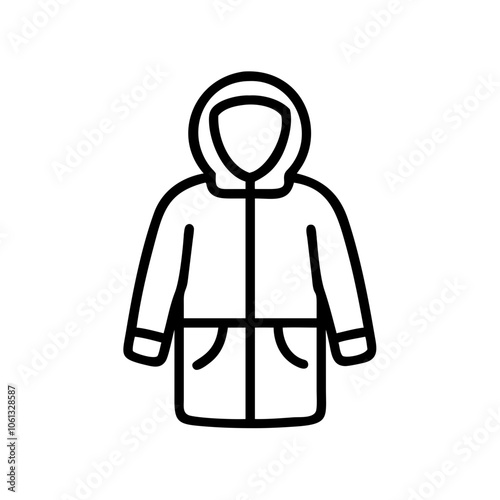 parka  vector icon, dress icon, vector clothing icon - simple vector illustration of a parka , in a simple and clean style, for business and fashion graphics. clothing flat illustration.