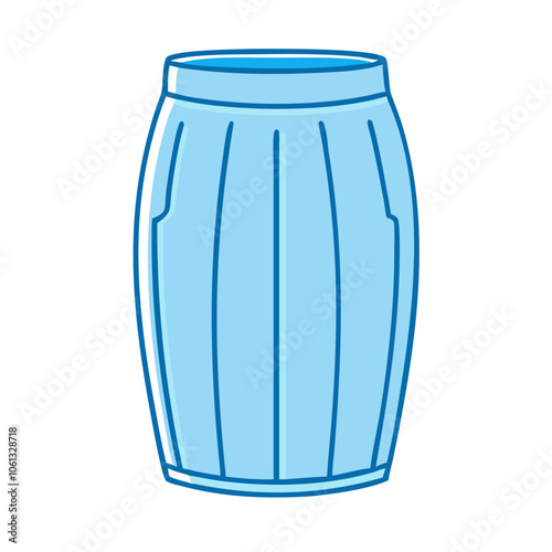 pencil skirt  vector icon, dress icon, vector clothing icon - simple vector illustration of a pencil skirt , in a simple and clean style, for business and fashion graphics. clothing flat illustration.