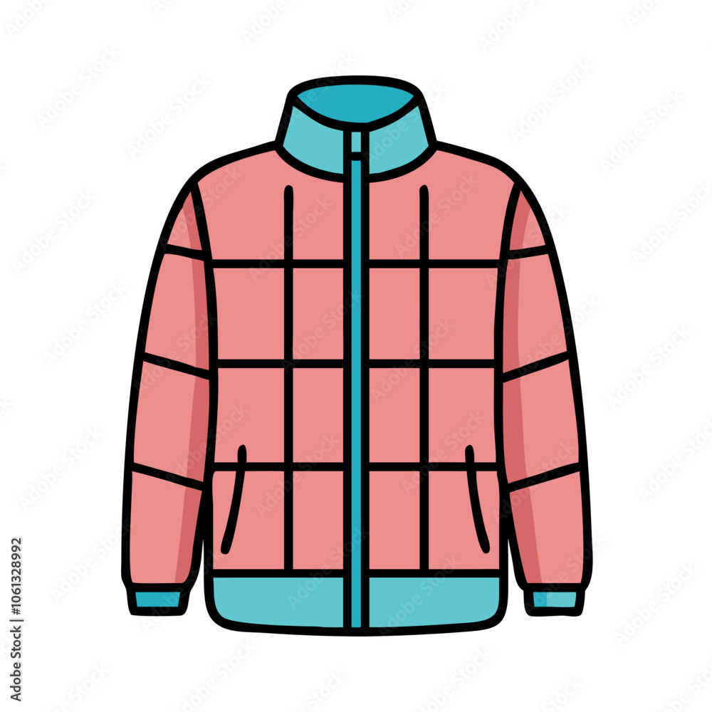 puffer jacket vector, puffer jacket illustration puffer jacket vector, puffer jacket illustration