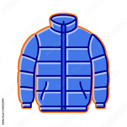 puffer jacket  vector, puffer jacket  illustration,