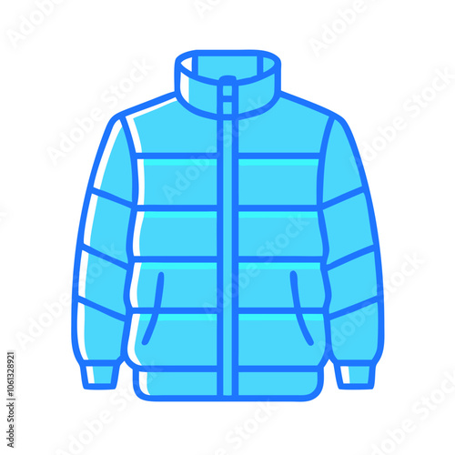 puffer jacket  vector, puffer jacket  illustration,