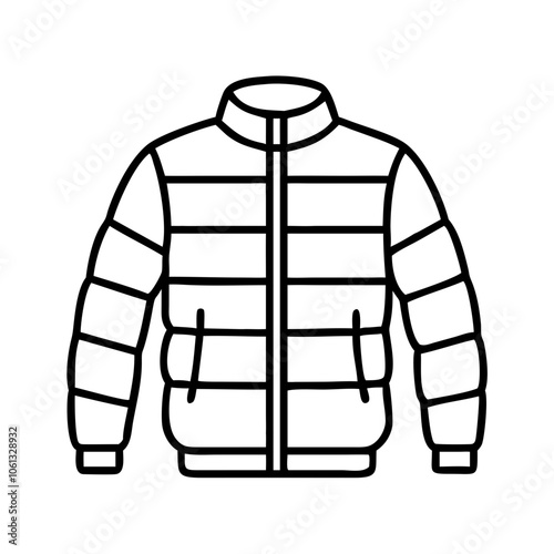 puffer jacket  vector, puffer jacket  illustration,