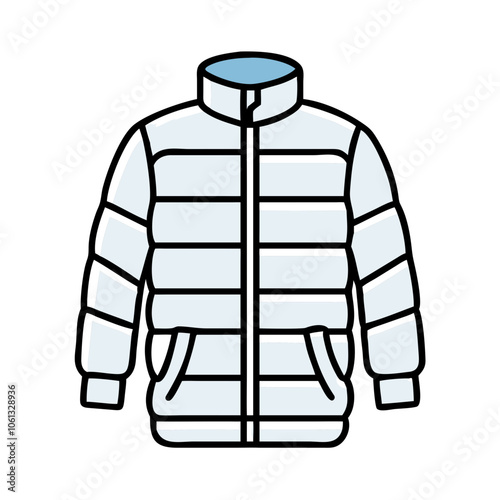 puffer jacket  vector, puffer jacket  illustration,