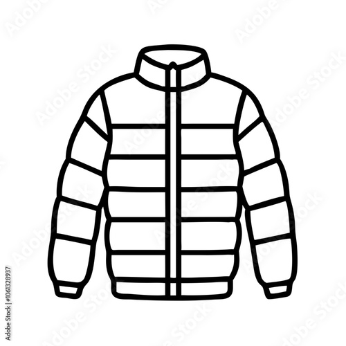 puffer jacket  vector, puffer jacket  illustration,
