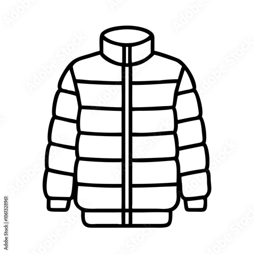 puffer jacket  vector, puffer jacket  illustration