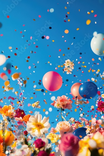 Balloons Floating in Air