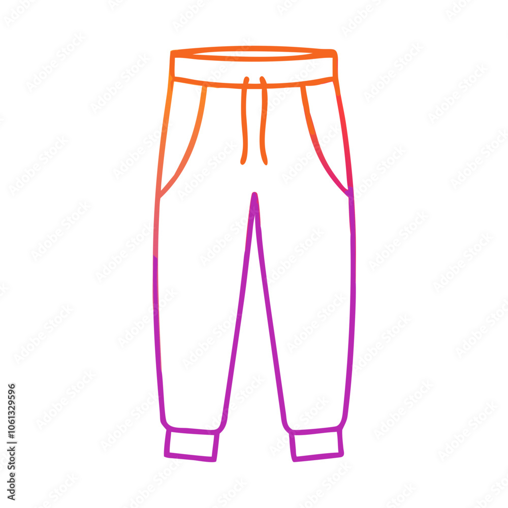 sweatpants vector icon, dress icon, vector clothing icon - simple vector illustration of a sweatpants , in a simple and clean style, for business and fashion graphics. clothing flat illustration. sweatpants vector icon, dress icon, vector clothing icon - simple vector illustration of a sweatpants , in a simple and clean style, for business and fashion graphics. clothing flat illustration.