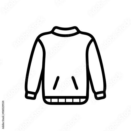 sweater  vector icon, dress icon, vector clothing icon - simple vector illustration of a sweater , in a simple and clean style, for business and fashion graphics. clothing flat illustration.