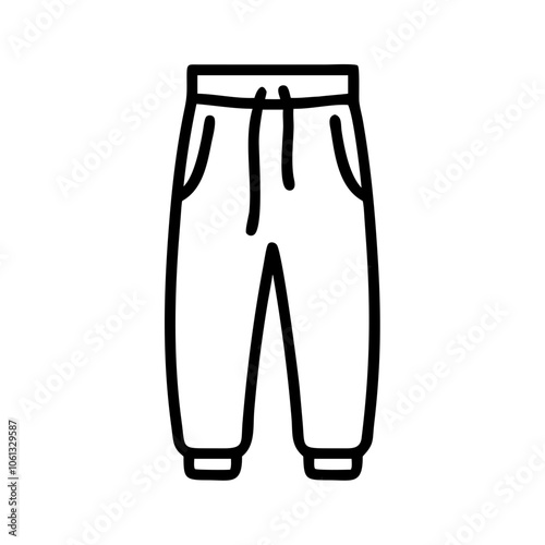 sweatpants  vector icon, dress icon, vector clothing icon - simple vector illustration of a sweatpants , in a simple and clean style, for business and fashion graphics. clothing flat illustration.