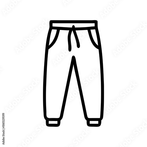 sweatpants  vector icon, dress icon, vector clothing icon - simple vector illustration of a sweatpants , in a simple and clean style, for business and fashion graphics. clothing flat illustration.