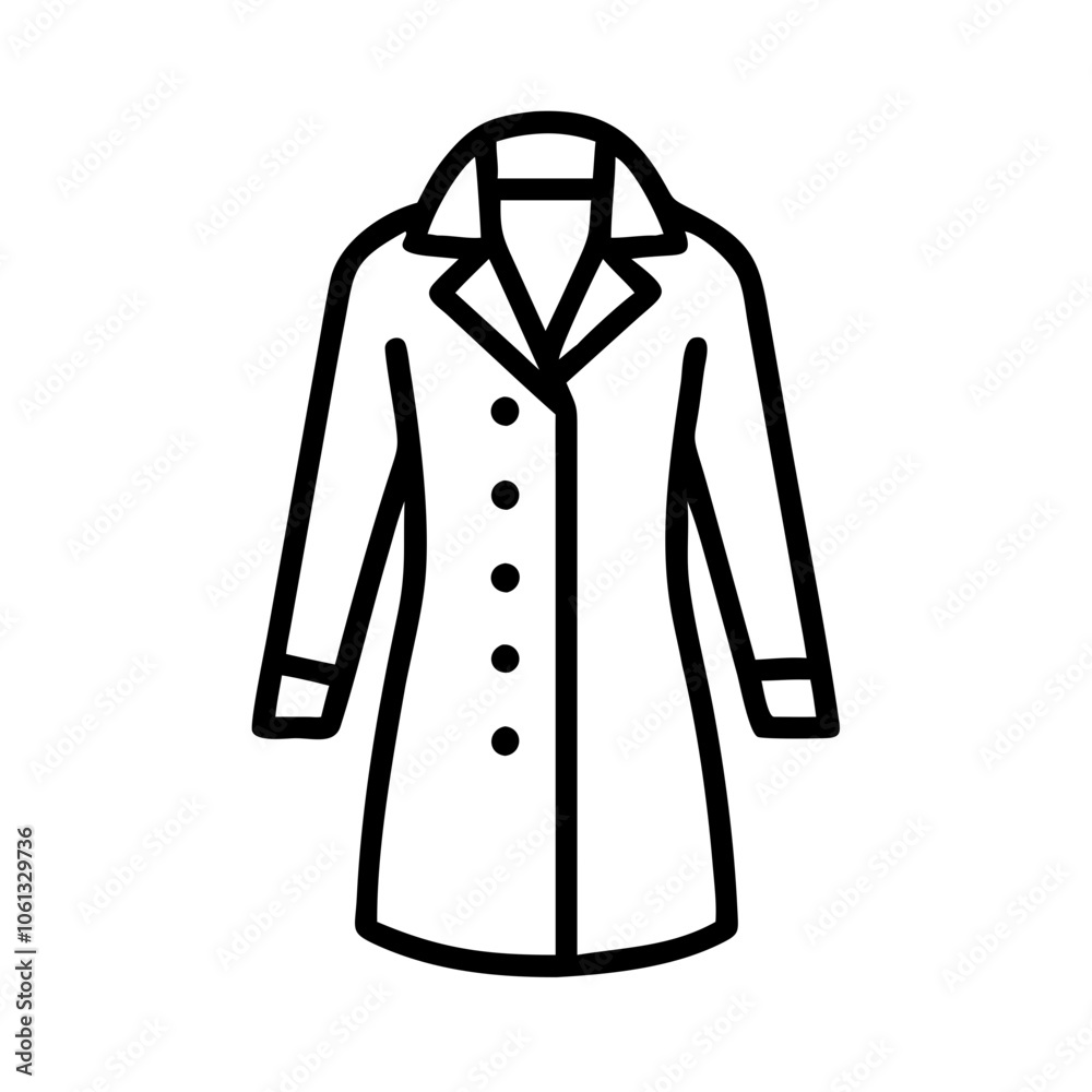 trench coat vector icon, dress icon, vector clothing icon - simple vector illustration of a trench coat , in a simple and clean style, for business and fashion graphics. clothing flat illustration. trench coat vector icon, dress icon, vector clothing icon - simple vector illustration of a trench coat , in a simple and clean style, for business and fashion graphics. clothing flat illustration.