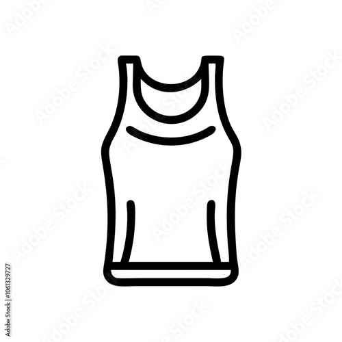 tank top  vector icon, dress icon, vector clothing icon - simple vector illustration of a tank top , in a simple and clean style, for business and fashion graphics. clothing flat illustration.