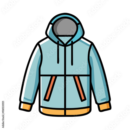 windbreaker vector icon, dress icon, vector clothing icon - simple vector illustration of a windbreaker , in a simple and clean style, for business and fashion graphics. clothing flat illustration.