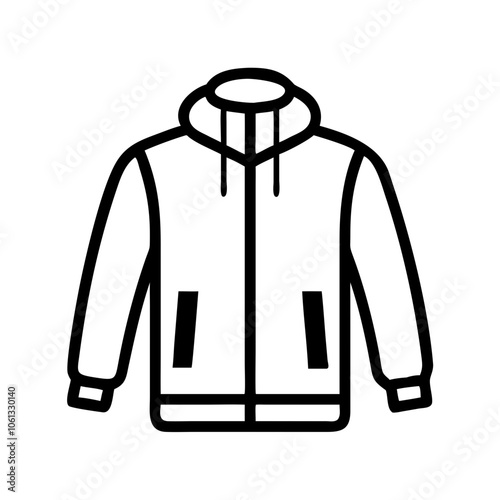 windbreaker  vector icon, dress icon, vector clothing icon - simple vector illustration of a windbreaker , in a simple and clean style, for business and fashion graphics. clothing flat illustration.