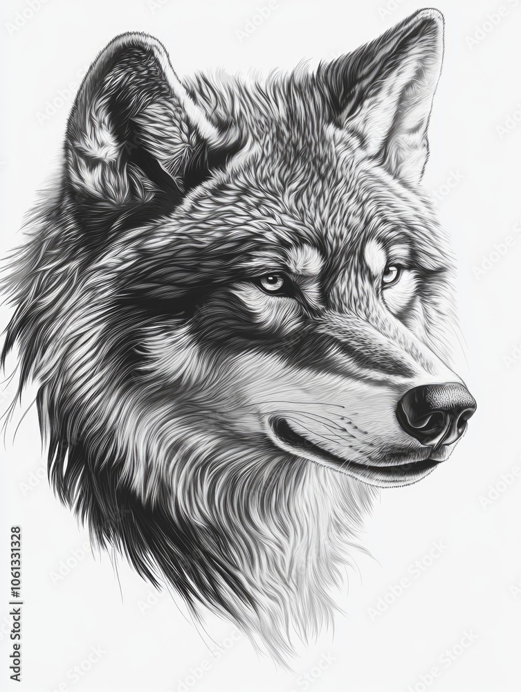 Fototapeta premium Wolf Silhouette