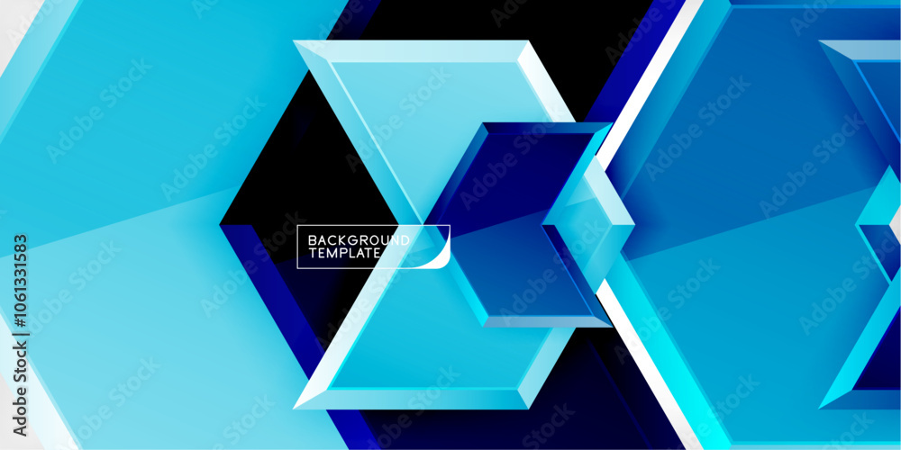 Vector 3d arrow techno design template Vector 3d arrow techno design template