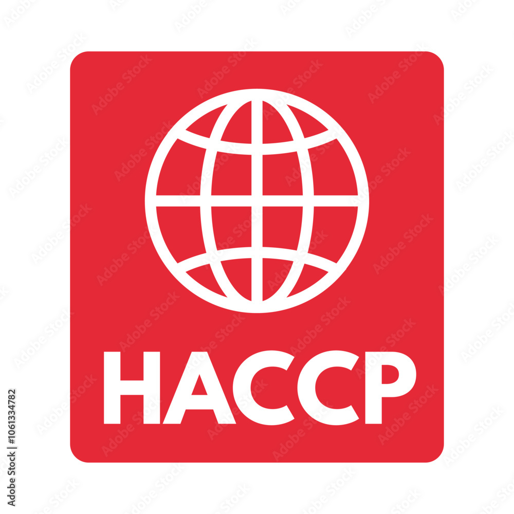 haccp certified, vector illustration isolated on white background haccp certified, vector illustration isolated on white background