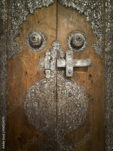 Ancient Islamic iron work on doors
