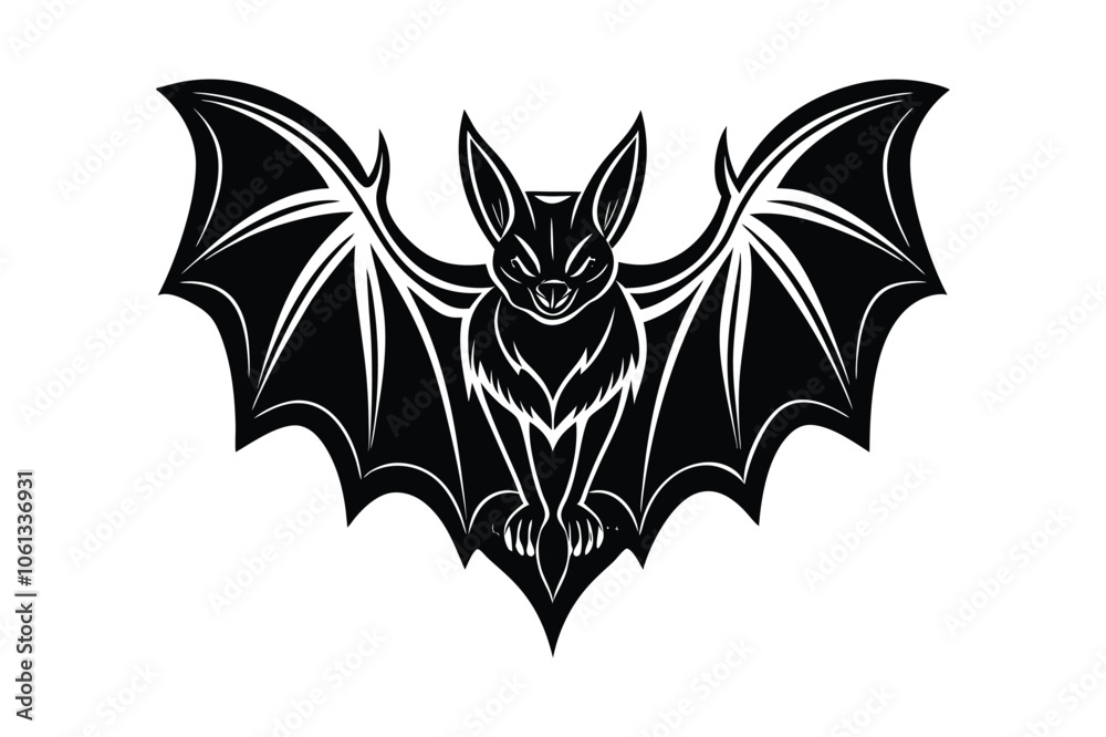 Bat animal design silhouette vector art illustration Bat animal design silhouette vector art illustration