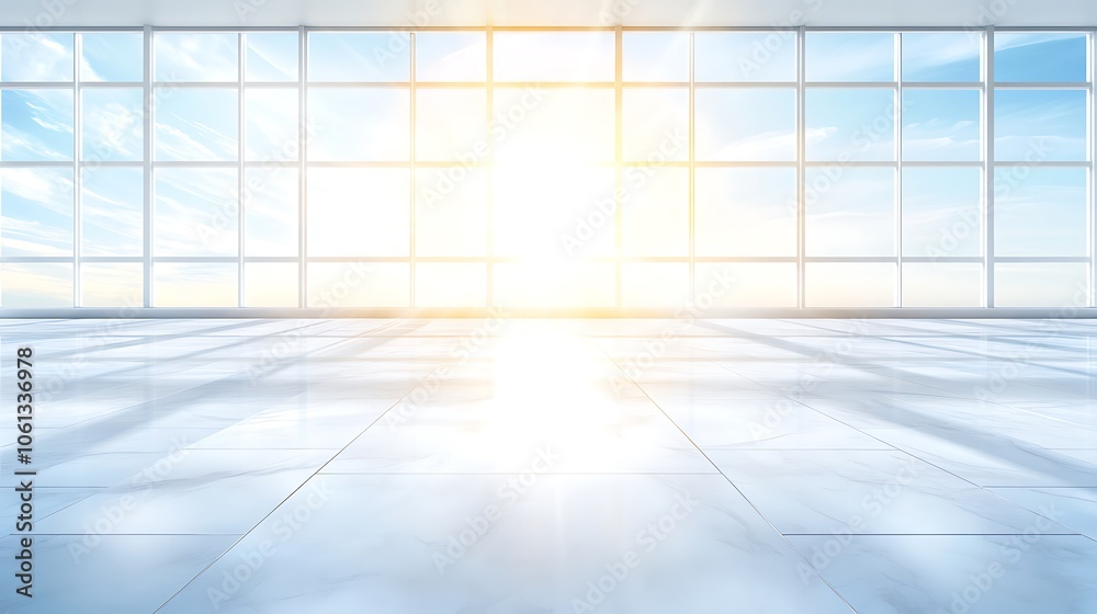 Modern Office with Big Window Plain Textured Background for Web Design and Copy Modern Office with Big Window Plain Textured Background for Web Design and Copy