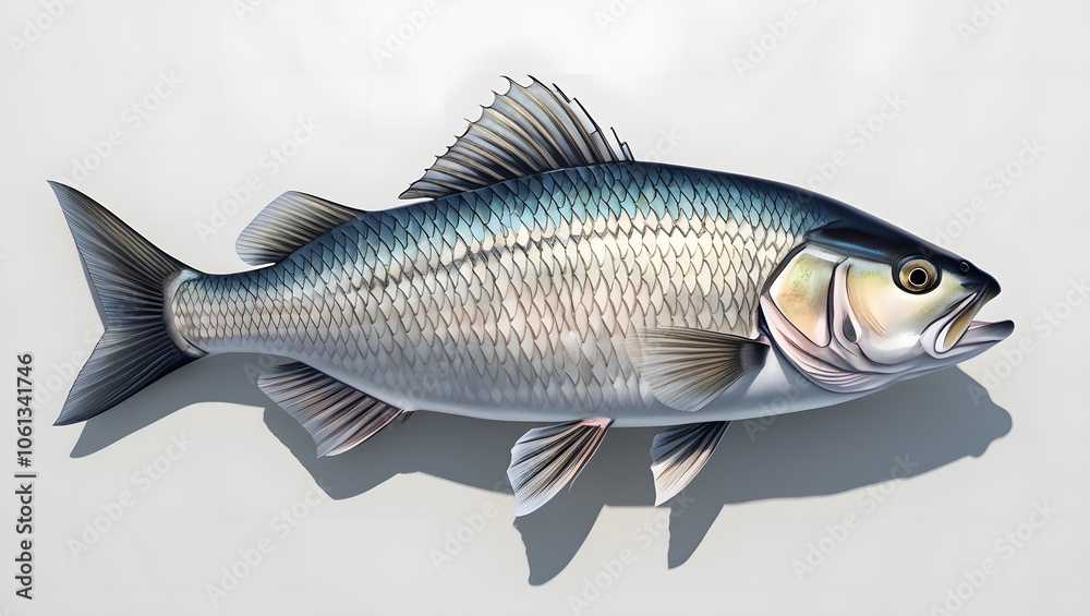 Fototapeta premium Fish on a white background