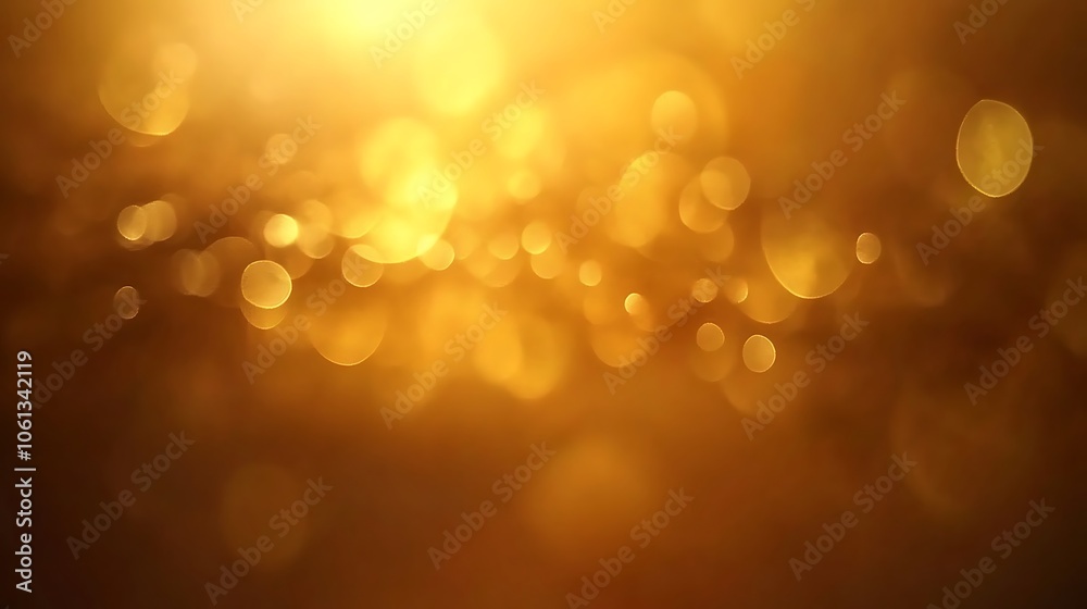 Obraz premium Golden Bokeh Background Clean Blank Canvas with Empty Space for Designs