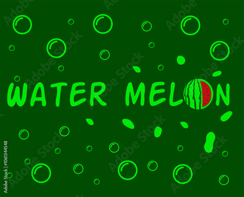 Watermelon Vector Design. illustration of the background for the sentence Watermelon.