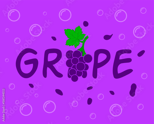 Grape Vector Design. illustration of the background for the sentence Grapes.