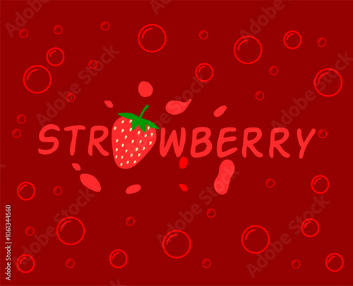 Strawberry Vector Design. illustration of the background for the sentence Strawberries.